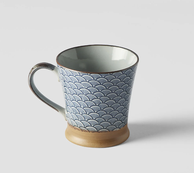 Indigo wave mug 9cm