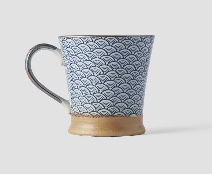 Indigo wave mug 9cm