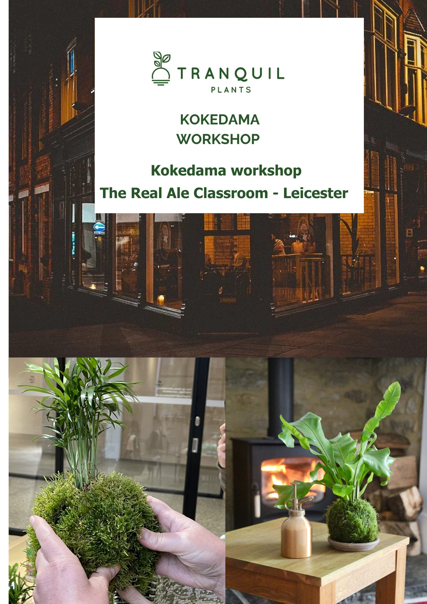 Kokedama workshop at the real ale classroom
