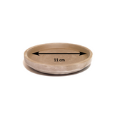 Terracotta brown drip tray for kokedama plants 11cm 