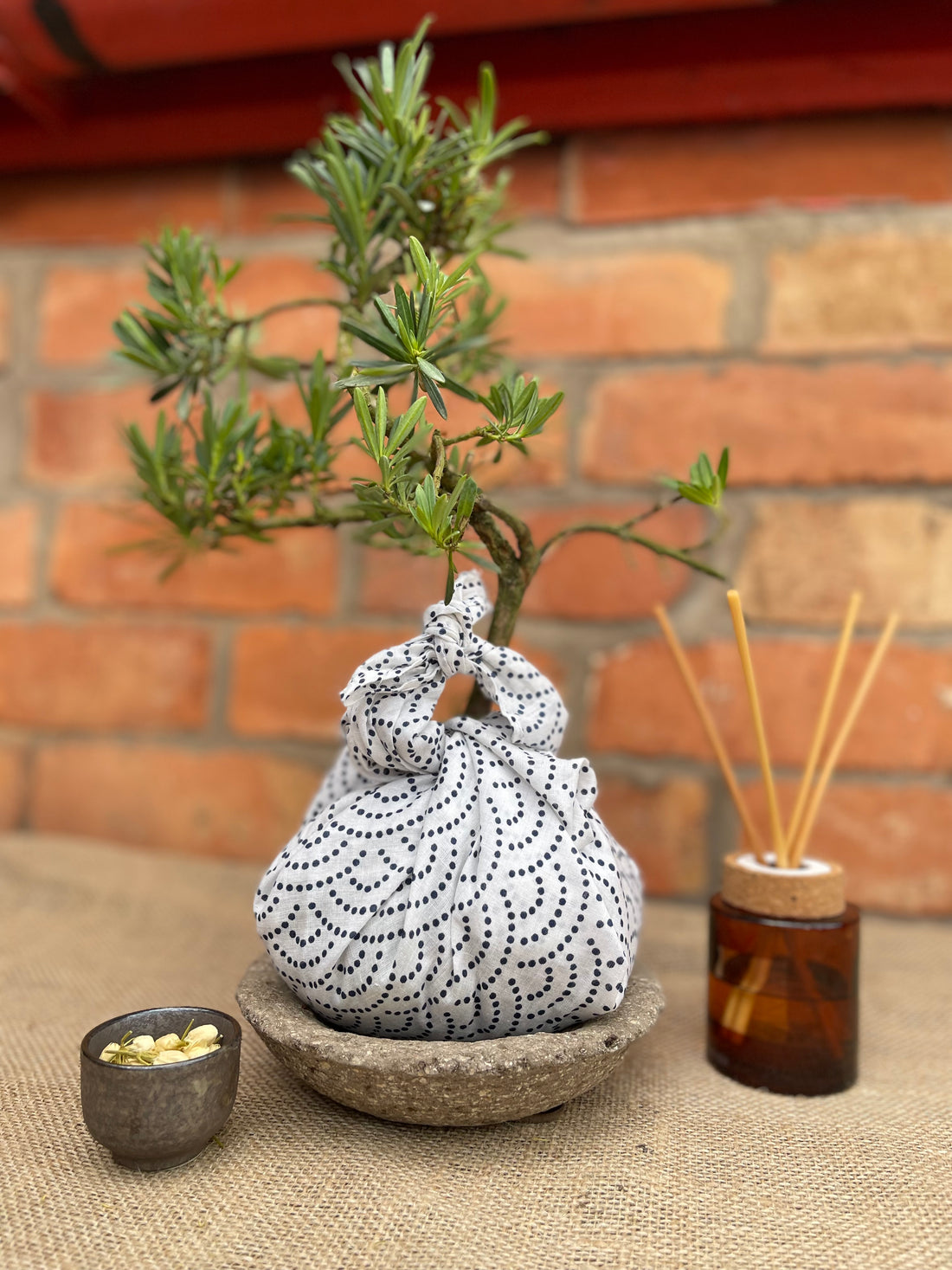 Kokedama Gift Wrap Cloth - Furoshiki