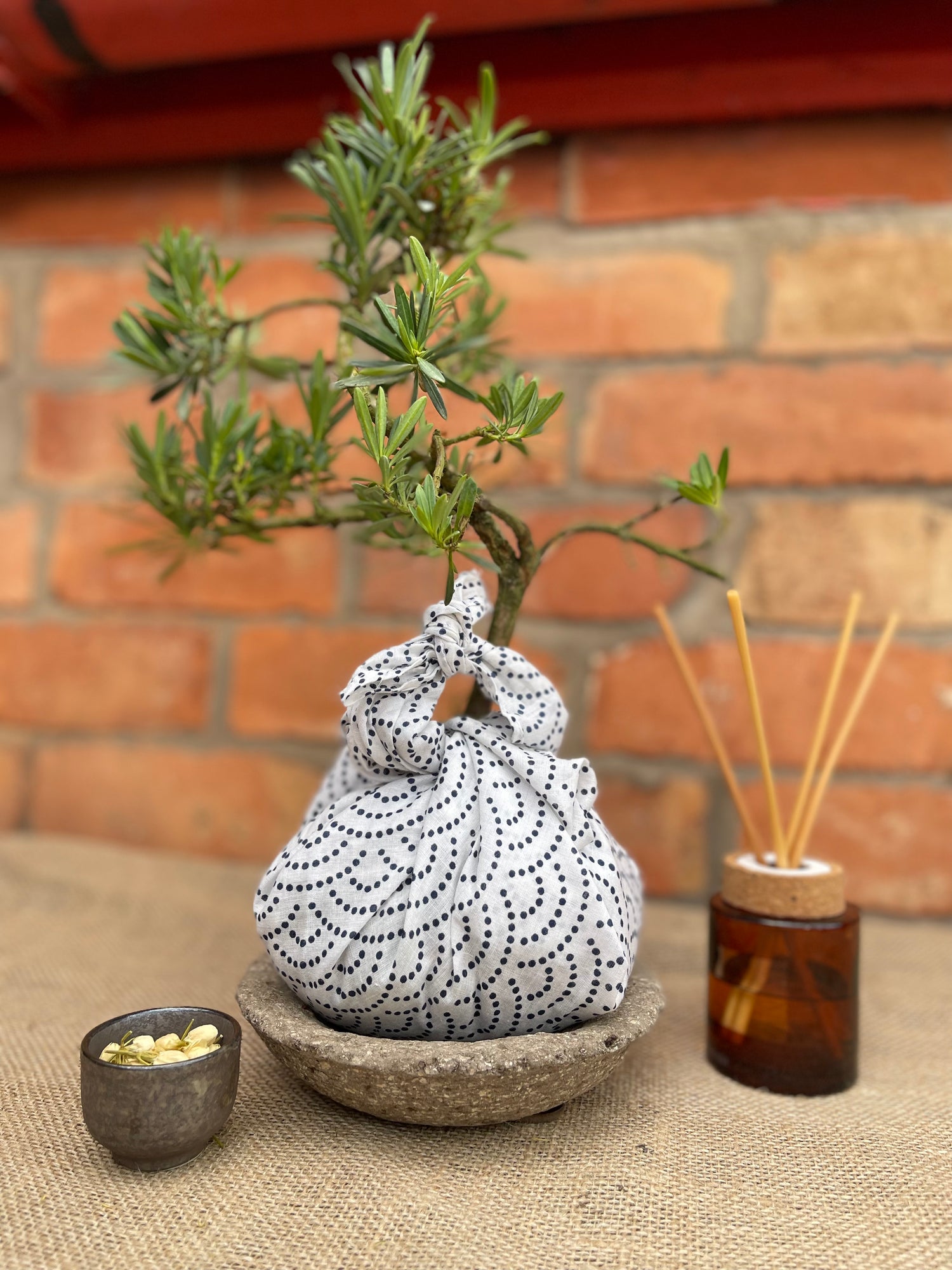 Kokedama Gift Wrap Cloth - Furoshiki